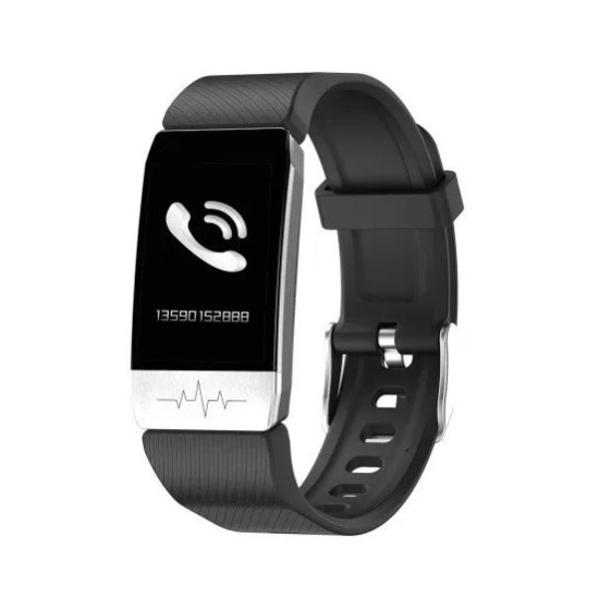 Ksix Fitness Band HR με θερμόμετρο και Παλμογράφο Μαύρο