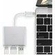 Adapter - Type C to HDMI 4K*2K, USB, USB Type C - metal 0,25 metres white