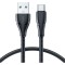 Joyroom S-UC027A11 Braided USB 2.0 Cable USB-C male - USB-A male Μαύρο 0.25m