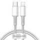 Baseus High Density Braided USB-C to Lightning Cable 20W Λευκό 1m (CATLGD-02)