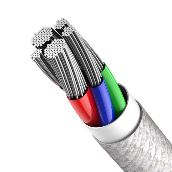 Baseus High Density Braided USB-C to Lightning Cable 20W Λευκό 1m (CATLGD-02)