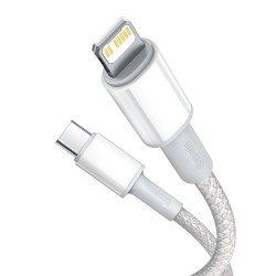 Baseus High Density Braided USB-C to Lightning Cable 20W Λευκό 2m (CATLGD-A02)