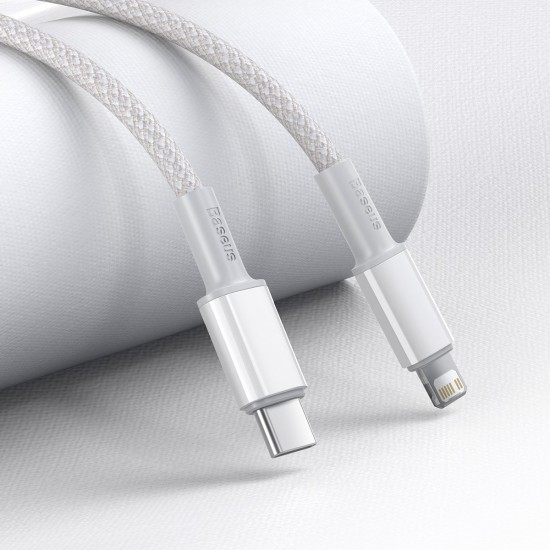 Baseus High Density Braided USB-C to Lightning Cable 20W Λευκό 2m (CATLGD-A02)