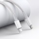 Baseus High Density Braided USB-C to Lightning Cable 20W Λευκό 2m (CATLGD-A02)
