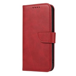 Magnet Case for Samsung Galaxy A14 5G cover with flip wallet stand red