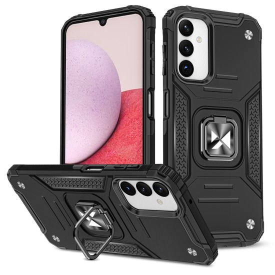 Wozinsky Ring Armor case for Samsung Galaxy A14 armored cover magnetic holder ring black