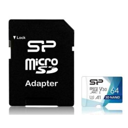 SILICON POWER κάρτα μνήμης Superior Pro microSDXC UHS-I, 64GB, Class 30