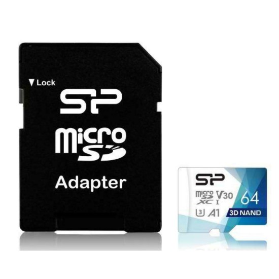 SILICON POWER κάρτα μνήμης Superior Pro microSDXC UHS-I, 64GB, Class 30