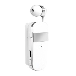 Egoboo Clip+Go In-ear Bluetooth Handsfree Ακουστικό Λευκό