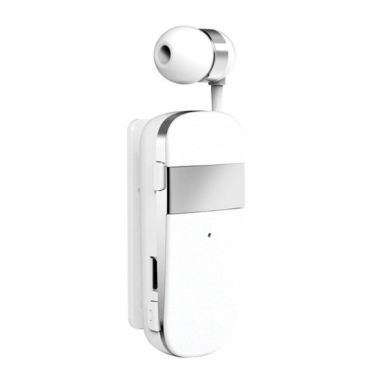 Egoboo Clip+Go In-ear Bluetooth Handsfree Ακουστικό Λευκό