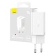 Baseus Φορτιστής Χωρίς Καλώδιο με 2 Θύρες USB-C και Καλώδιο USB-C 40W (GaN5 Pro)Λευκός