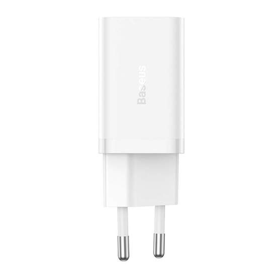 Baseus Φορτιστής Χωρίς Καλώδιο με 2 Θύρες USB-C και Καλώδιο USB-C 40W (GaN5 Pro)Λευκός