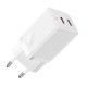 Baseus Φορτιστής Χωρίς Καλώδιο με 2 Θύρες USB-C και Καλώδιο USB-C 40W (GaN5 Pro)Λευκός