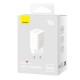 Baseus Φορτιστής Χωρίς Καλώδιο με 2 Θύρες USB-C και Καλώδιο USB-C 40W (GaN5 Pro)Λευκός