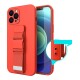 Rope Back Cover Σιλικόνης με Λουράκι Galaxy A12 Σκούρο Μπλε