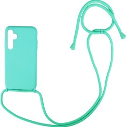 Liquid Back Cover Σιλικόνης με Κορδόνι Για (Samsung Galaxy A13 5G/A04s ) - Τιρκουάζ