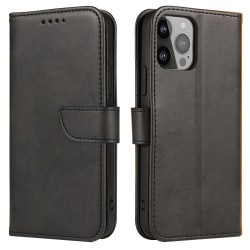 Magnet Case κομψή θήκη βιβλίο με βάση στήριξης για iPhone 13 mini Μαύρο