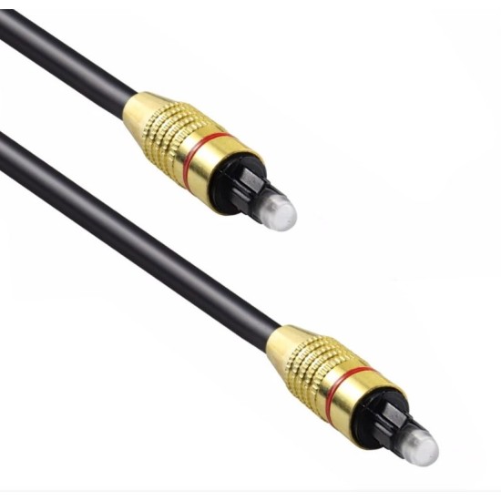 Optical audio cable DeTech, Toslink, 5.0m, Black