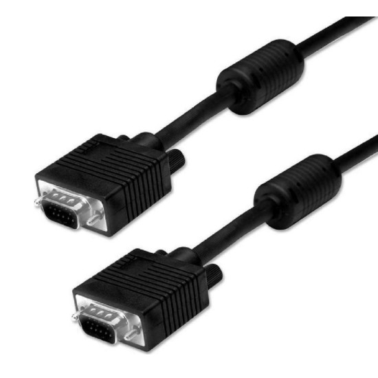 POWERTECH καλώδιο VGA 15pin M-M CAB-G025, 1080p, Copper 3+6, 1.5m, μαύρο