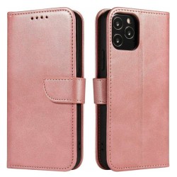 Magnet Case κομψή θήκη βιβλίο με βάση στήριξης για Phone 12 Pro Max Ροζ