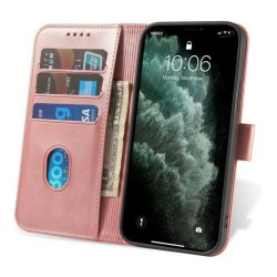 Magnet Case κομψή θήκη βιβλίο με βάση στήριξης για Phone 12 Pro Max Ροζ