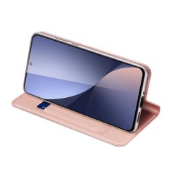Θήκη, πορτοφόλι και βάση Dux Ducis Skin Pro για το Xiaomi Poco M6 Pro / Redmi 12/12R - ροζ