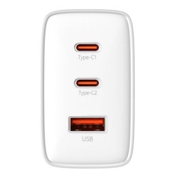 Baseus Φορτιστής Χωρίς Καλώδιο με Θύρα USB-A και 2 Θύρες USB-C 65W Power Delivery
