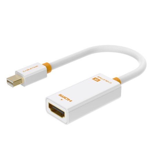 CABLETIME αντάπτορας Mini DisplayPort σε HDMI AV589, 4K, 0.2m, Λευκό CABLETIME αντάπτορας Mini DisplayPort σε HDMI AV589, 4K, 0.2m, Λευκό