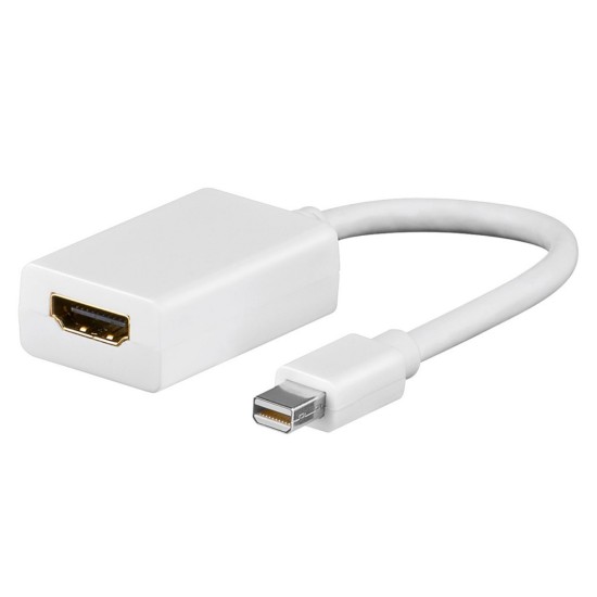 GOOBAY αντάπτορας Mini DisplayPort σε HDMI θηλυκό 51729, 0.15m, Λευκό