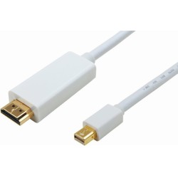 POWERTECH καλώδιο Mini DisplayPort σε HDMI CAB-DP012, 3m, Λευκό