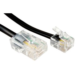 Καλώδιο Σύνδεσης Τηλεφώνου RJ11 Jasper 10μ. Μαύρο