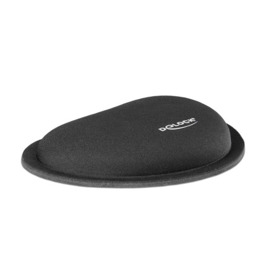 DELOCK στήριγμα καρπού για ποντίκι 12602, 25x115x165mm, μαύρο