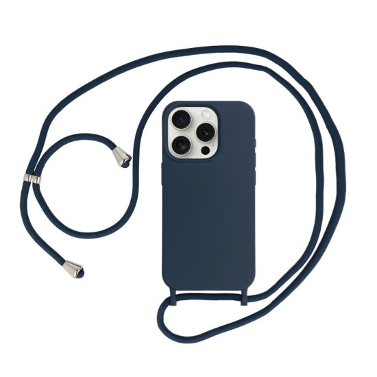 STRAP SILICONE CASE FOR IPHONE 14 PRO MAX DESIGN 1 NAVY