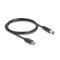 DELOCK καλώδιο USB-C σε DC 5.5 x 2.1mm 85397, 1m, μαύρο