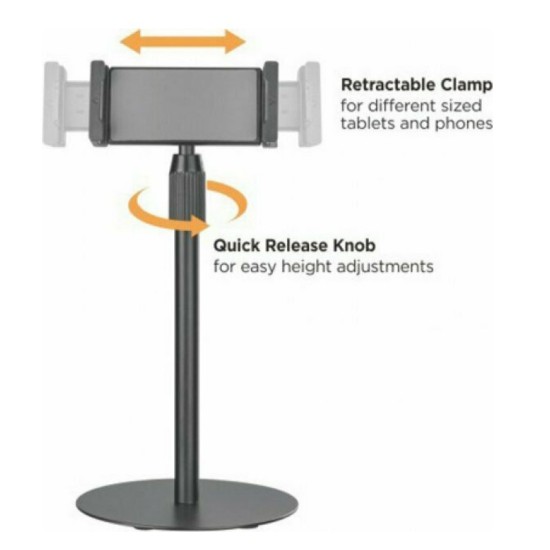 BRATECK βάση για smartphone & tablet TBS01-1, ρυθμιζόμενη, μαύρη