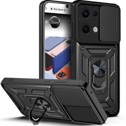 SLIDE CAMERA ARMOR CASE FOR XIAOMI REDMI NOTE 13 PRO 4G BLACK
