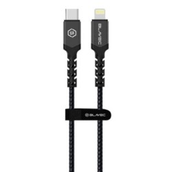 BLAVEC CABLE- TYPE C TO LIGHTNING - PD 20W 2,4A 2 METRES (BLACK-GREY