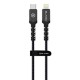 BLAVEC CABLE- TYPE C TO LIGHTNING - PD 20W 2,4A 2 METRES (BLACK-GREY
