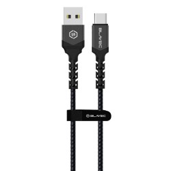 Blavec Cable Raptor braided - USB to Type C - PD 66W 6A 1 metre (CRA-UC6BG10) black-grey