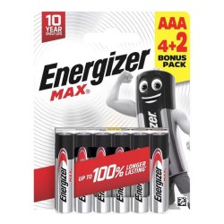 ENERGIZER αλκαλικές μπαταρίες MAX ΑΑA (4+2 τεμάχια)
