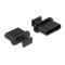 DELOCK κάλυμμα προστασίας για θύρα USB-C 64013 με λαβή, μαύρο, 10τμχ