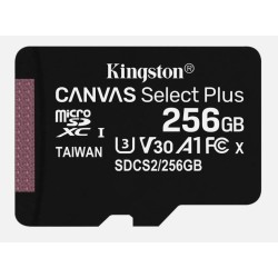 KINGSTON SDCS2/256GBSP CANVAS SELECT PLUS 256GB MICRO SDXC 100R A1 C10 SINGLE PACK