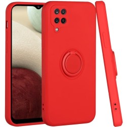 Back Case Silicon Ring Samsung A12 Κόκκινο