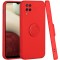 Back Case Silicon Ring Samsung A12 Κόκκινο