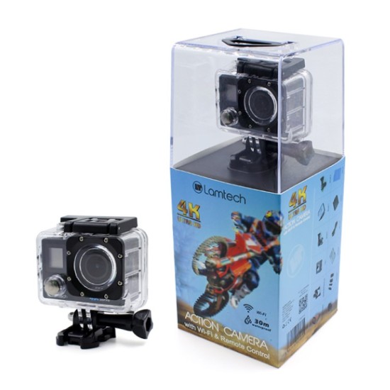 LAMTECH Duo 4K Wi-Fi Action Camera + Τηλεχειριστήριο