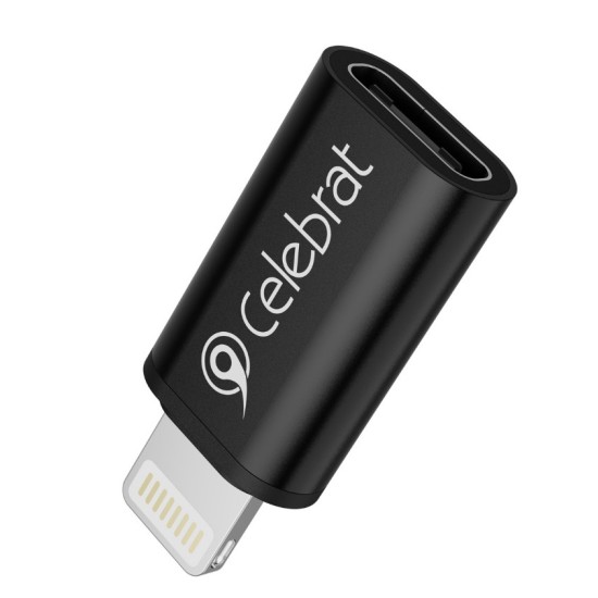 CELEBRAT αντάπτορας Lightning σε USB-C CA-03, 2A, 480Mbps, μαύρος