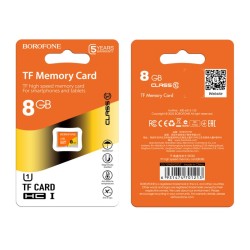 Borofone Memory card MicroSD 8GB SDHC Class10 75MB/s