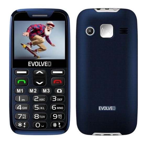 EVOLVEO EasyPhone XR, κινητό τηλέφωνο για ηλικιωμένους με βάση φόρτισης, μπλε