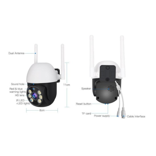 VSTARCAM smart IP κάμερα CS661, IP65, 3MP, WiFi, PTZ