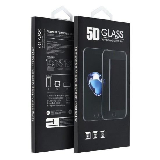 5D Full Glue Tempered Glass - for iPhone 16 Pro (Privacy) black